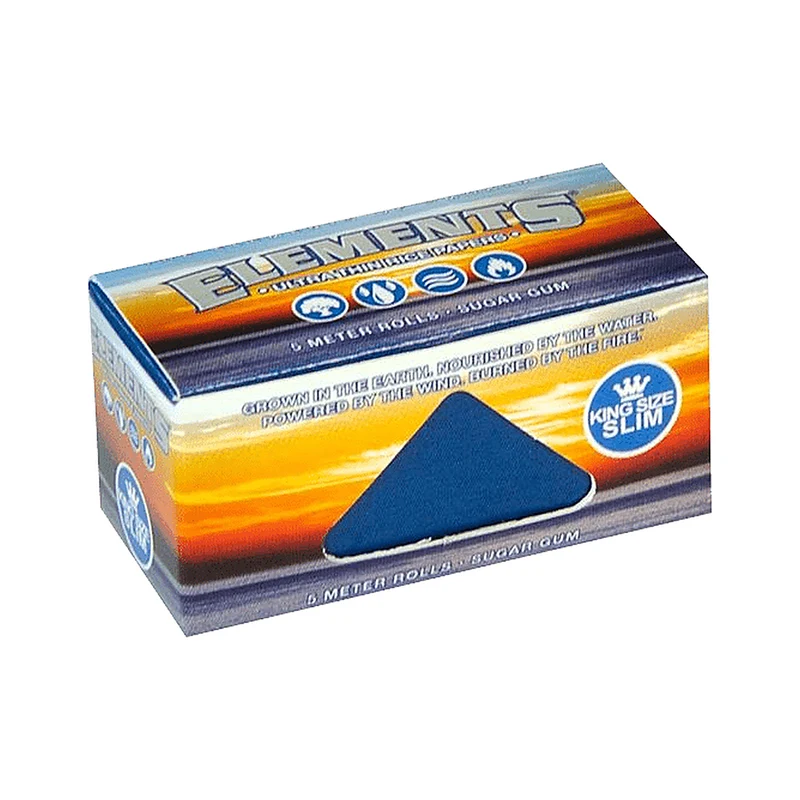 Elements Rolls Blue King Size Slim – Papers 5m, 24er Box