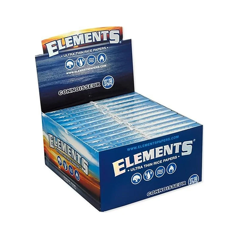 Elements Connoisseur King Size Slim + Tips – Papers, 24 Stück