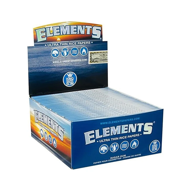 Elements Blue King Size Slim – Papers, 50 Stück
