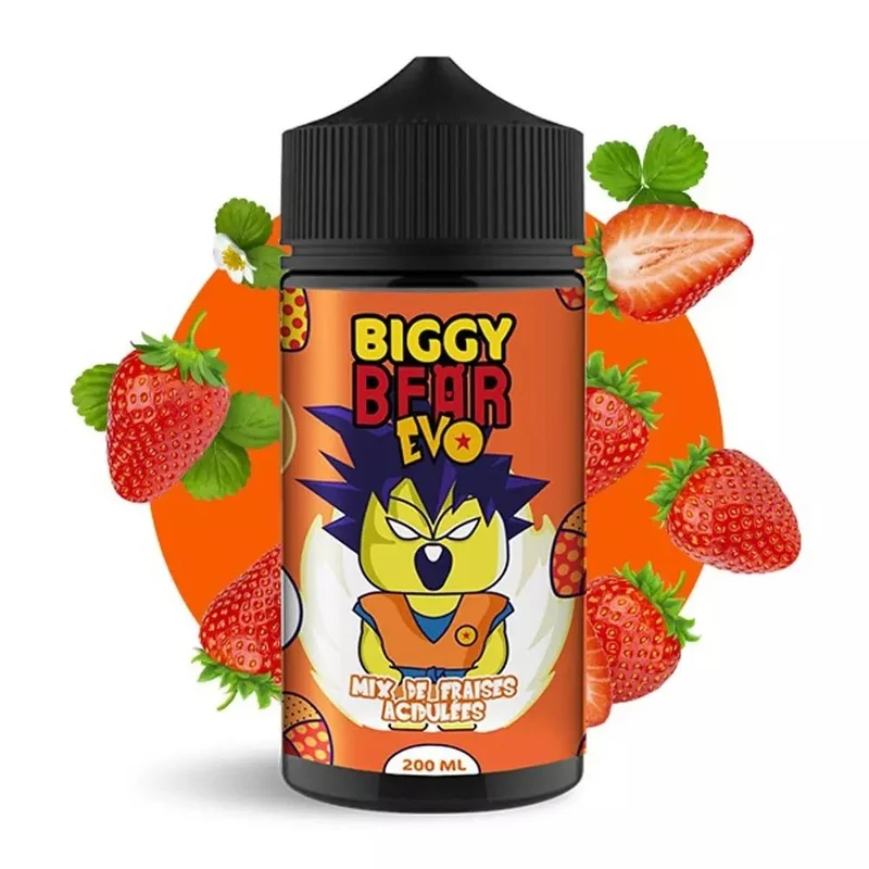 Biggy Bear EVO Mix de Fraises Acidulées 200ml E-Liquid ohne Nikotin