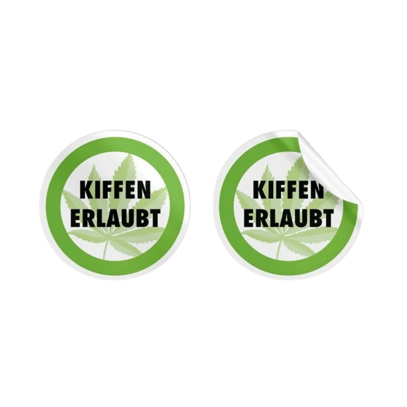 Sticker – KIFFEN ERLAUBT Ø 95mm