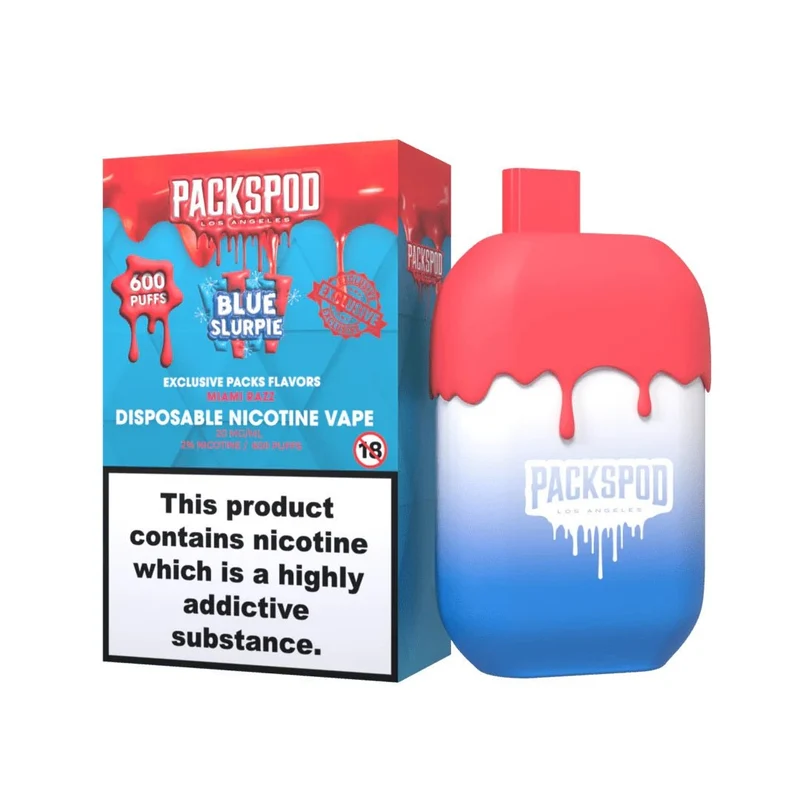 Packwoods PacksPod Blue Slurpie – Einweg Vape 600 Züge, 20mg/ml