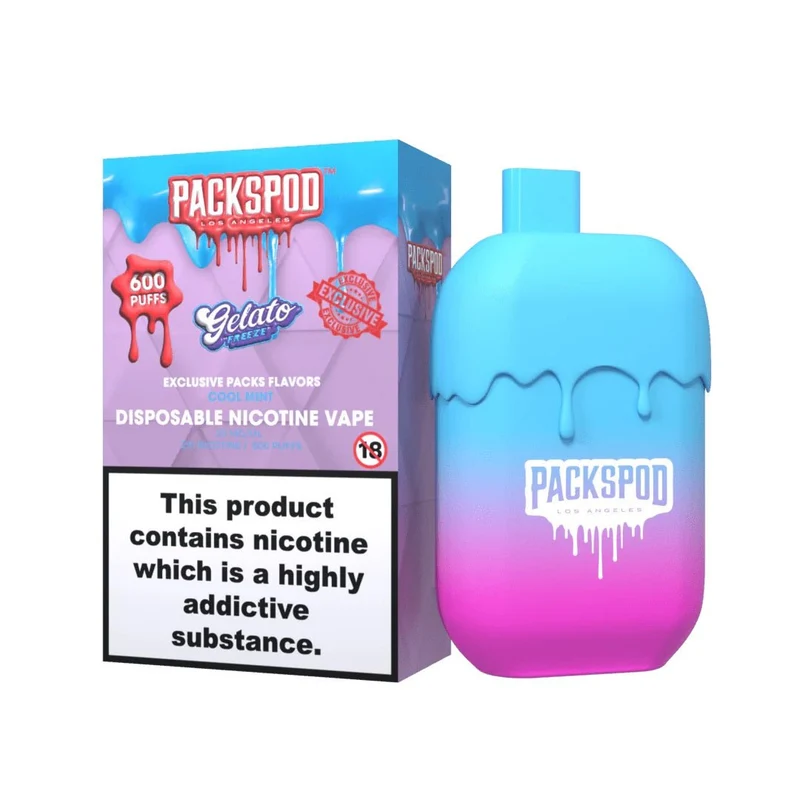 Packwoods PacksPod Gelato Freeze – Einweg Vape 600 Züge, 20mg/ml