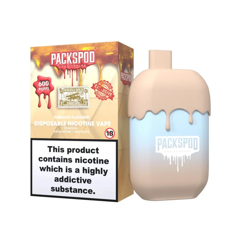 Packwoods PacksPod Havana Gold – Einweg Vape 600 Züge, 20mg/ml