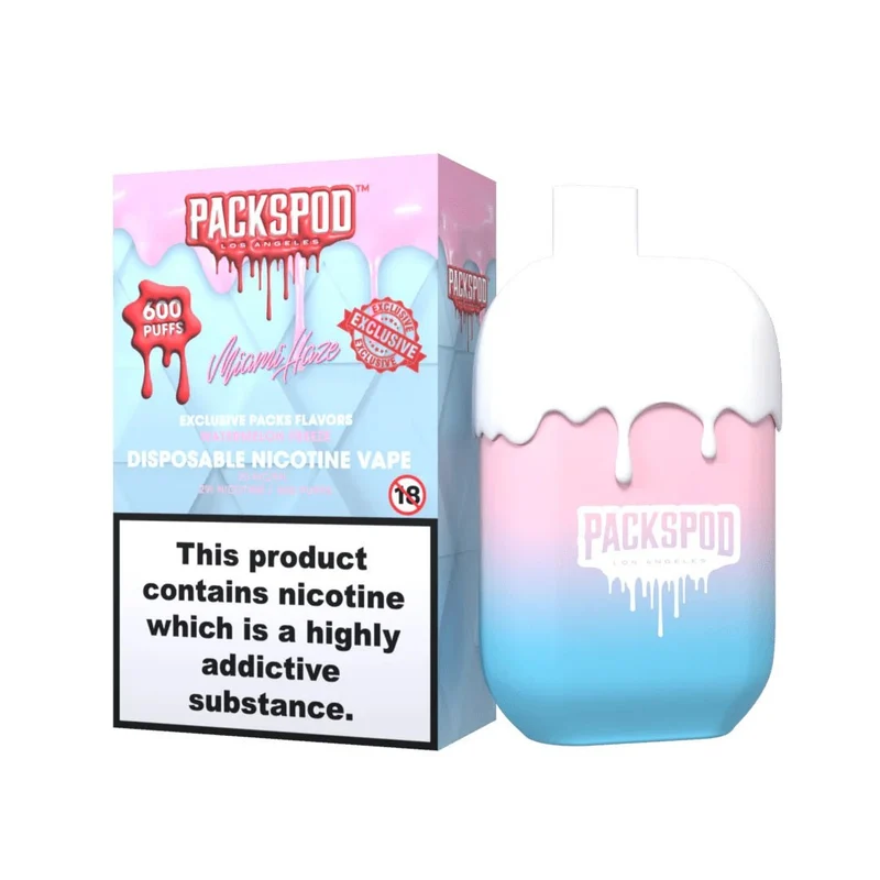Packwoods PacksPod Miami Haze – Einweg Vape 600 Züge, 20mg/ml