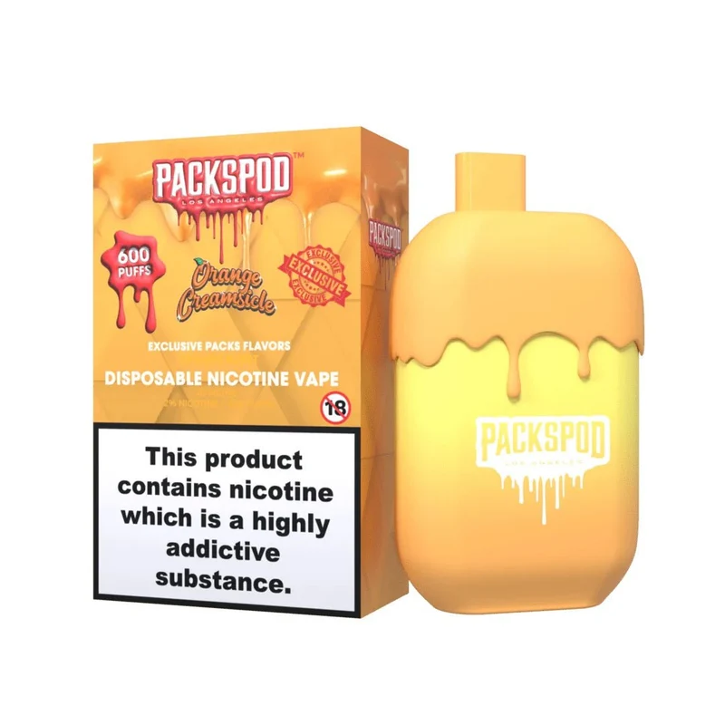 Packwoods PacksPod Orange Creamsicle – Einweg Vape 600 Züge, 20mg/ml