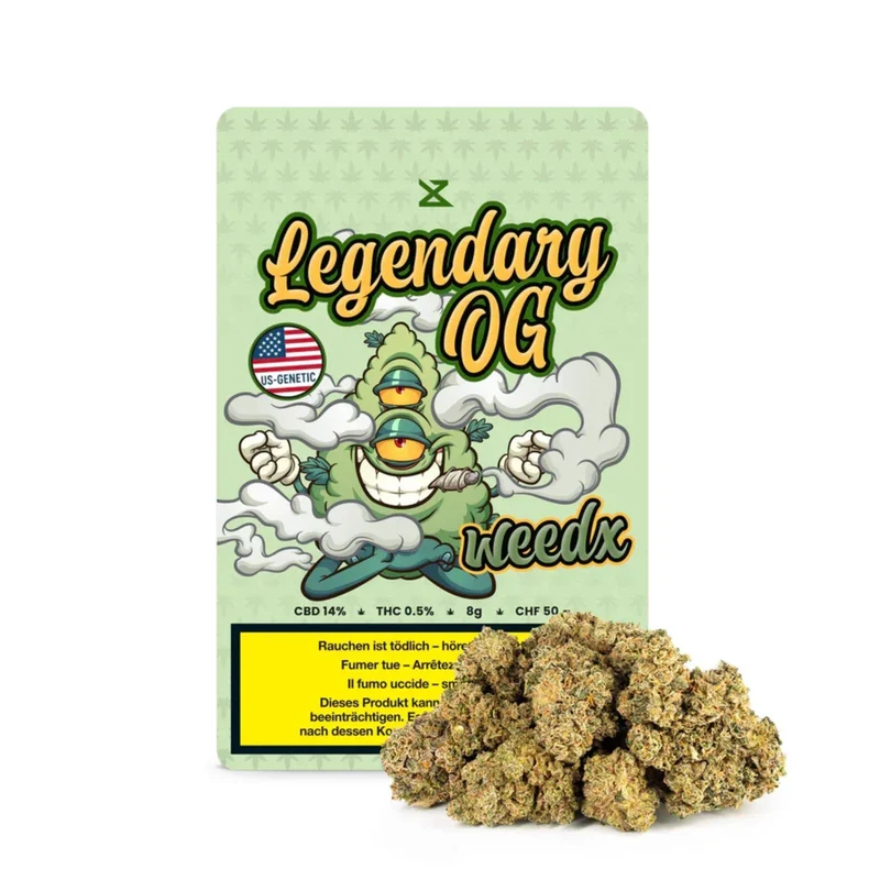 WeedX Legendary OG – Indoor CBD Blüten 8g