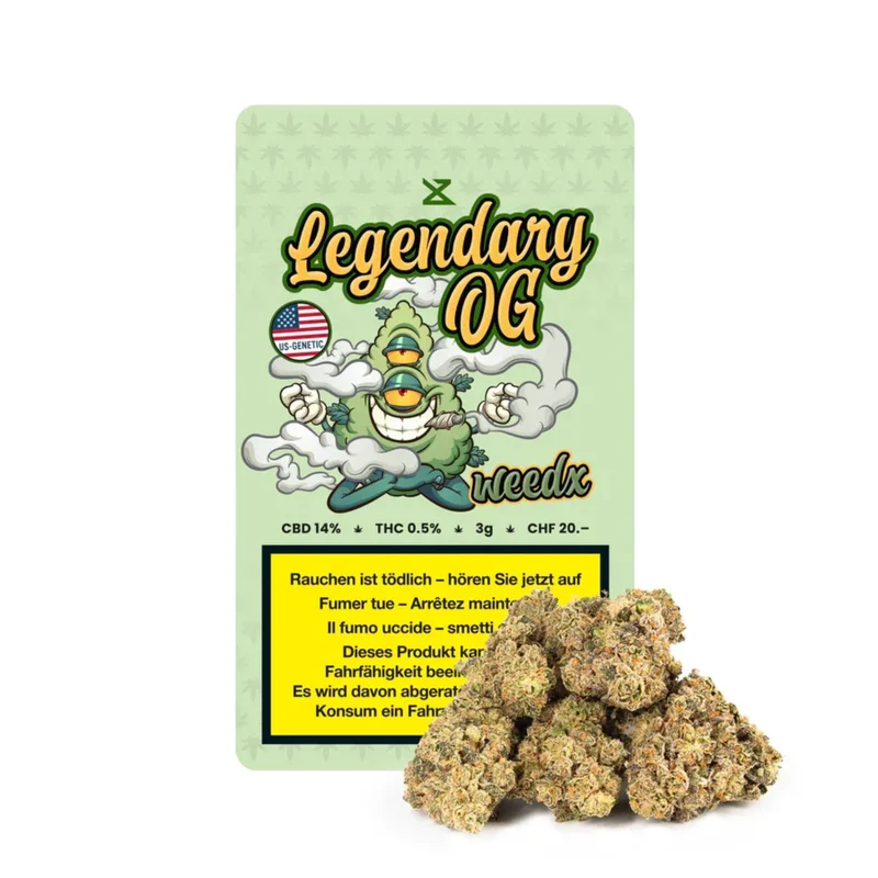WeedX Legendary OG – Indoor CBD Blüten 3g