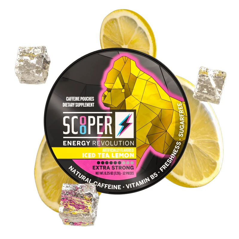 Scooper Iced Tea Lemon – Energy Pouches mit Koffein 7.2 g