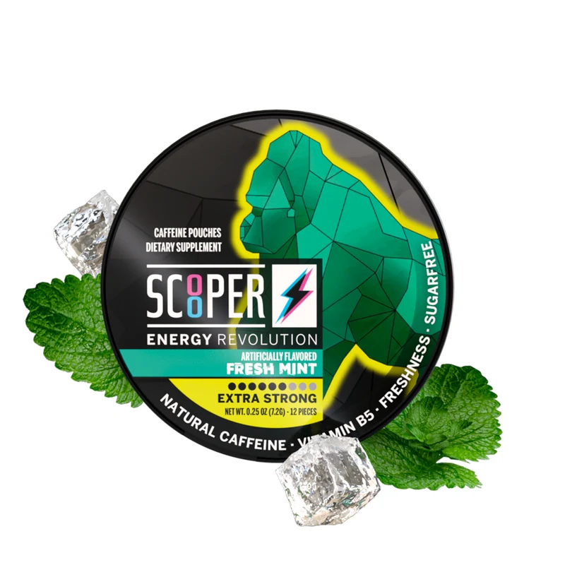 Scooper Fresh Mint – Energy Pouches mit Koffein 7.2 g