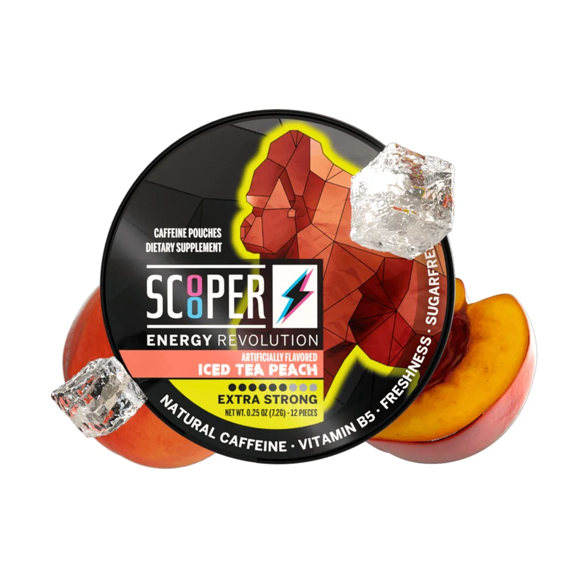 Scooper Iced Tea Peach – Energy Pouches mit Koffein 7.2 g