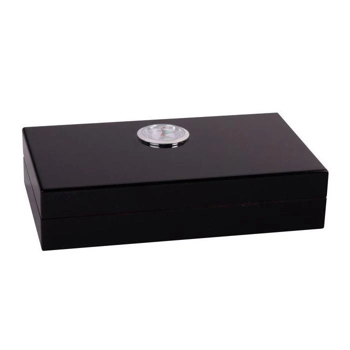 Kompakt Cigar Humidor i Træ - Sort