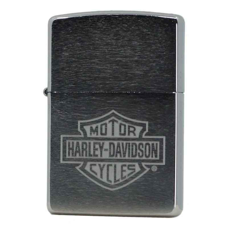 Harley Davidson Zippo Lighter Børstet Sølv