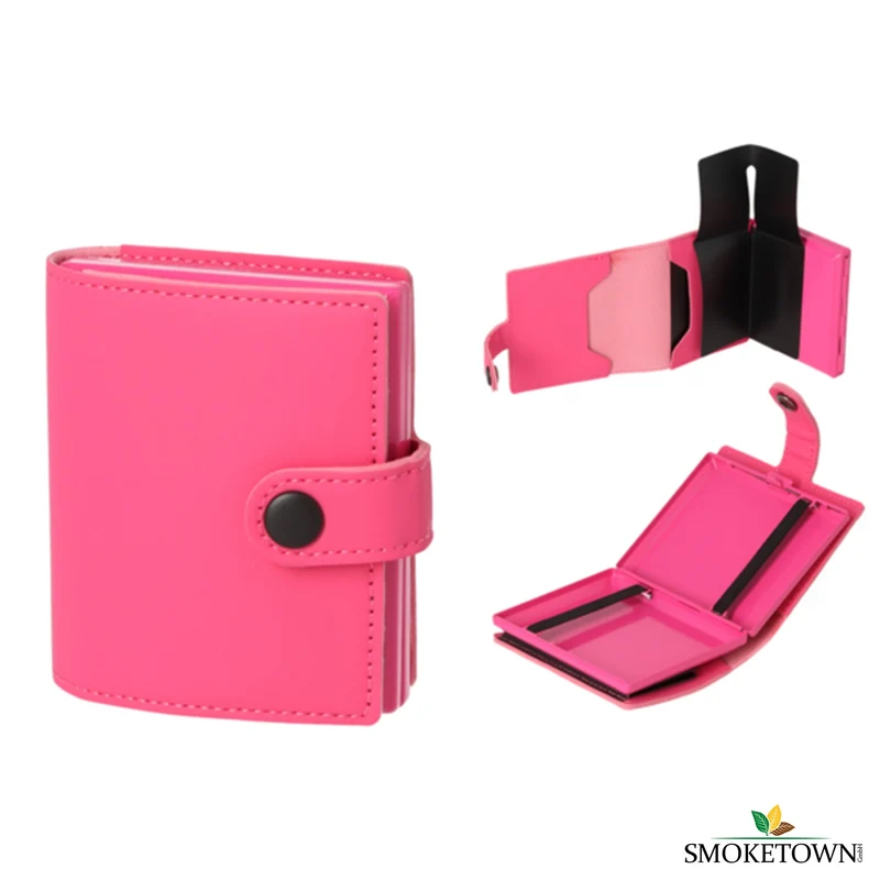 Zigarettenetui mit Kartenfach - Pink