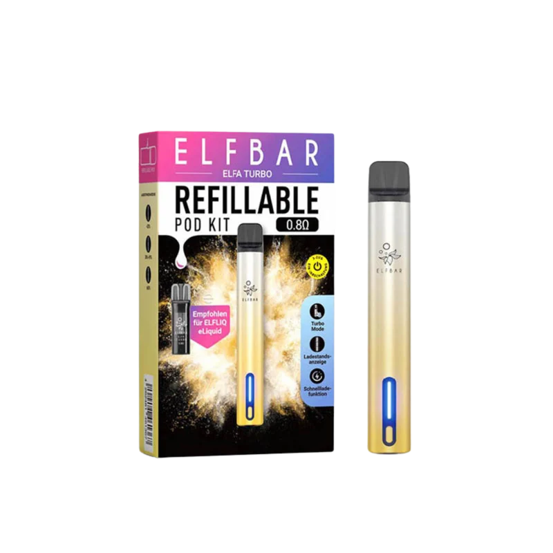 Elfbar ELFA TURBO Refillable Kit - Aurora Gold