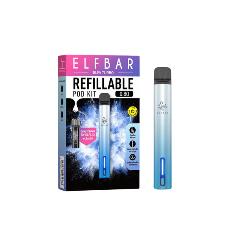 Elfbar ELFA TURBO Refillable Kit - Aurora Cyan