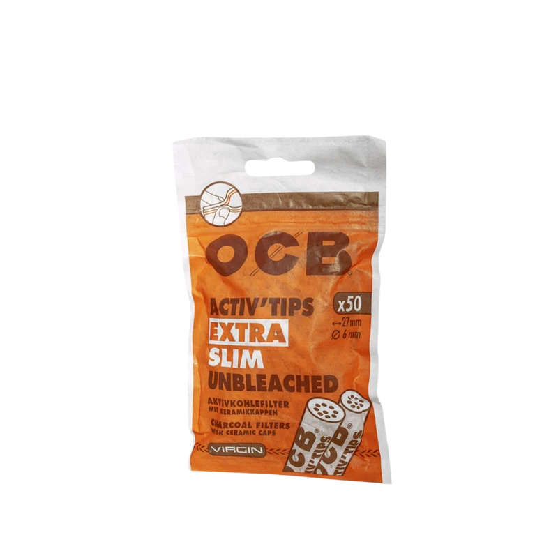 OCB FILTER - Aktiv Filter Extra Slim 6mm, Unbleached - 20x50