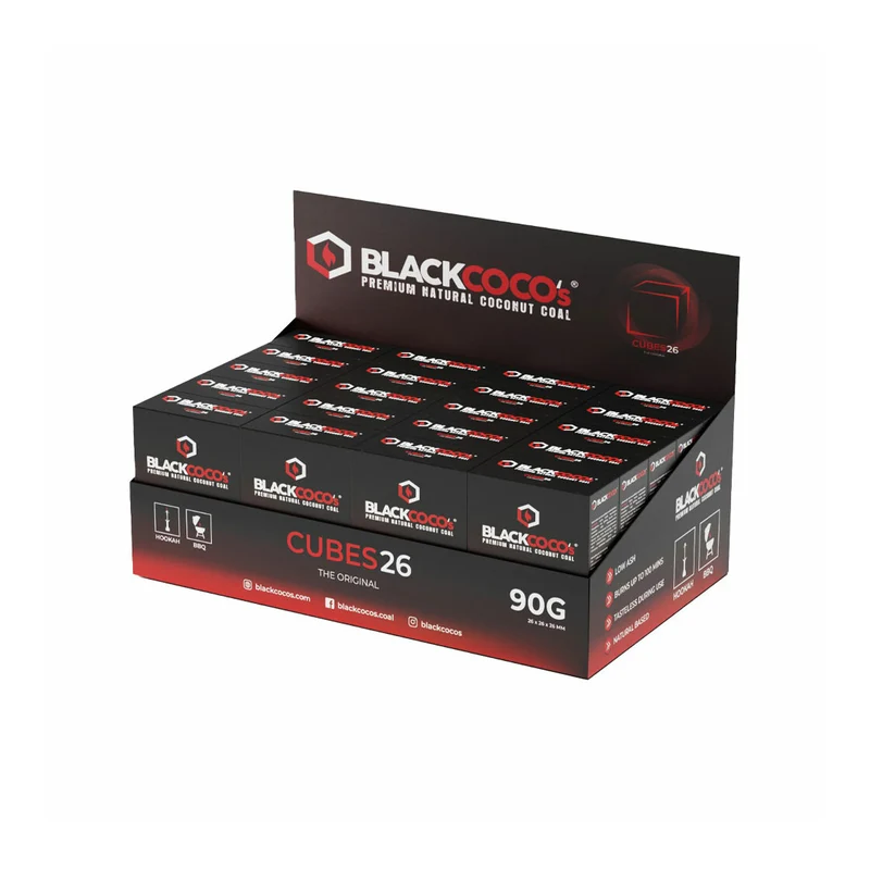 Black Cocos Naturkohle 6er Pack - 90g Display (20 Stk)