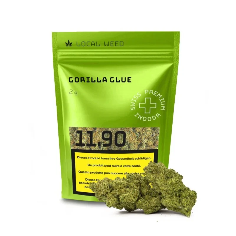 Local Weed Gorilla Glue Indoor CBD Blüten 2g