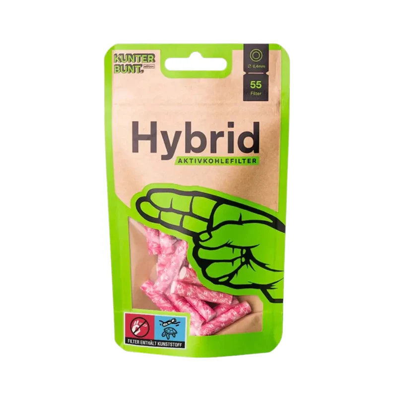 Hybrid Supreme - Aktivkohlefilter - Magenta (55 Stk.)