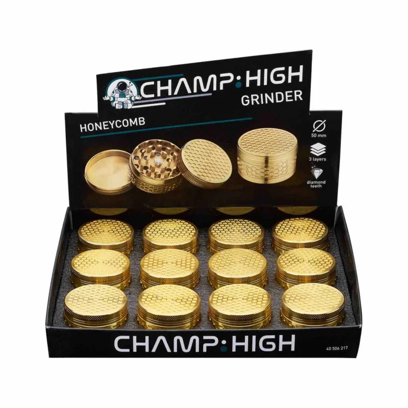 Champ High Golden Honeycomb – Grinder 3-teilig 50 mm