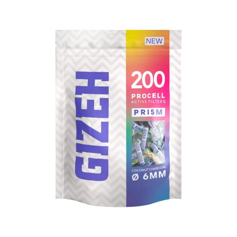 GIZEH ProCell Aktivkohlefilter 6 mm Prism – Bag 200 Stück