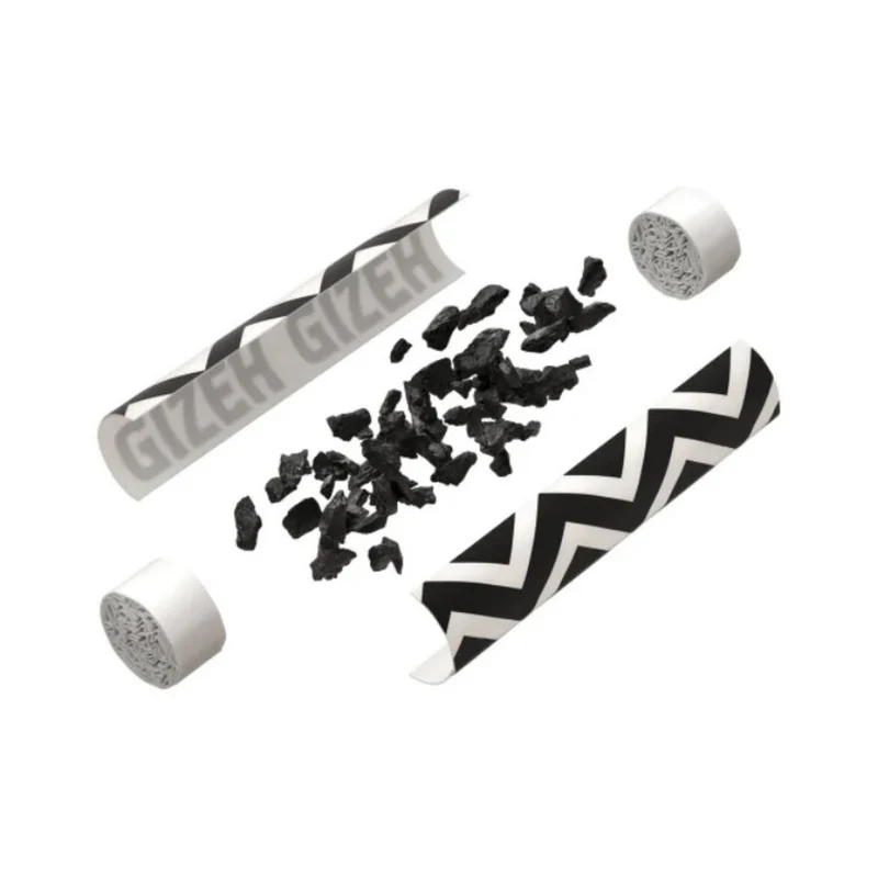 GIZEH ProCell Aktivkohlefilter 6 mm Black – Bag 200 Stück