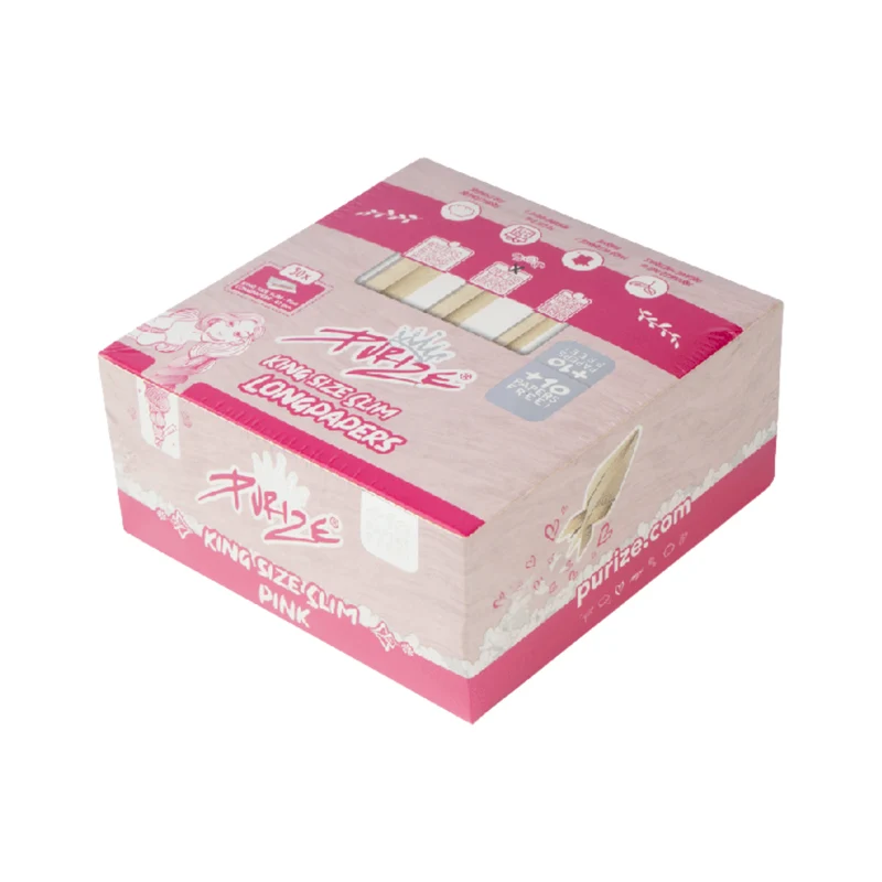 PURIZE King Size Slim Pink Box – Papers 50 x 42 Blatt