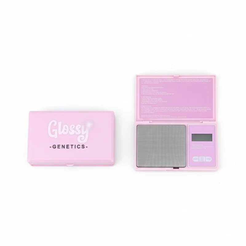 Glossy Genetics Waage – digitale Feinwaage in Pink