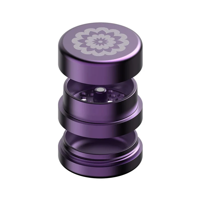 FlowerMill Next-Gen Standard Grinder 2.0" 3-Layers – Purple