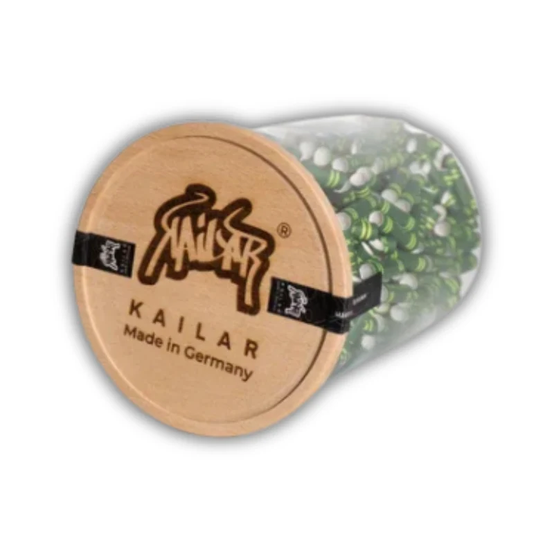 Kailar Cellulose Aktivkohlefilter Slim 6 mm Green – 500 Stück