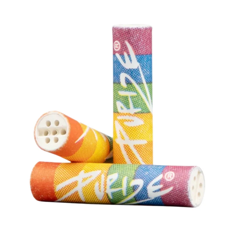 PURIZE XTRA Slim Aktivkohlefilter 6 mm Rainbow – 10 Stück