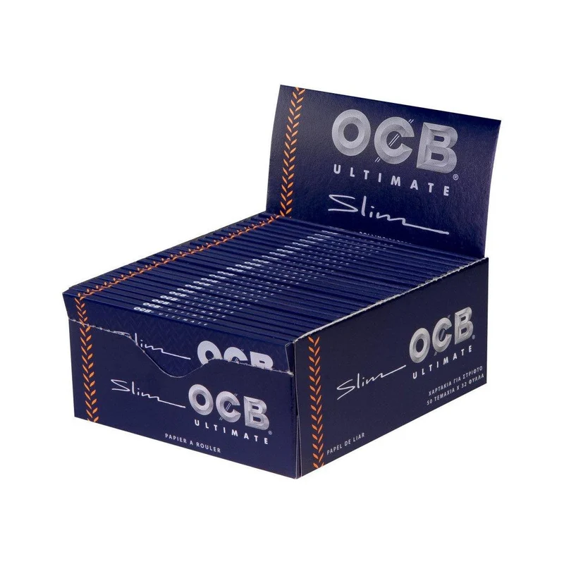 OCB Ultimate King Size Slim – Papers Display 50 x 32 Blatt