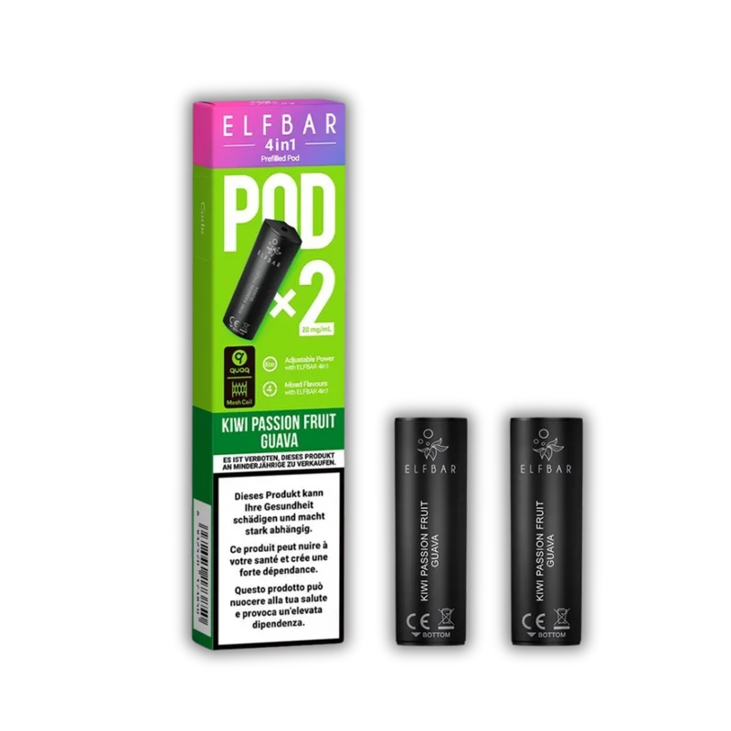 Elf Bar 4in1 Pod Kiwi Passion Fruit Guava – Liquid Pods 2x 2 ml