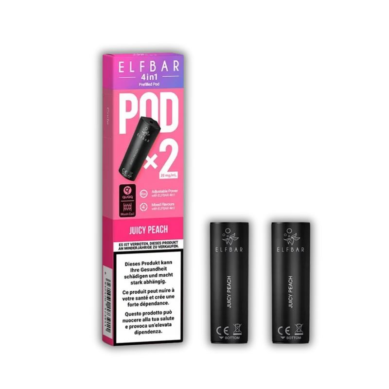 Elf Bar 4in1 Pod Juicy Peach – Liquid Pods 2x 2 ml