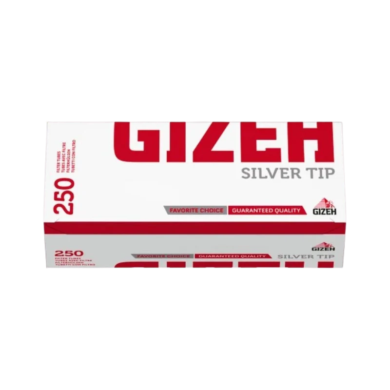 GIZEH Silver Tip Zigarettenhülsen zum Stopfen – 250 Stück