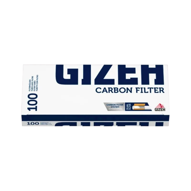 GIZEH Carbon Filterhülsen für Stopfgeräte – 100 Stück