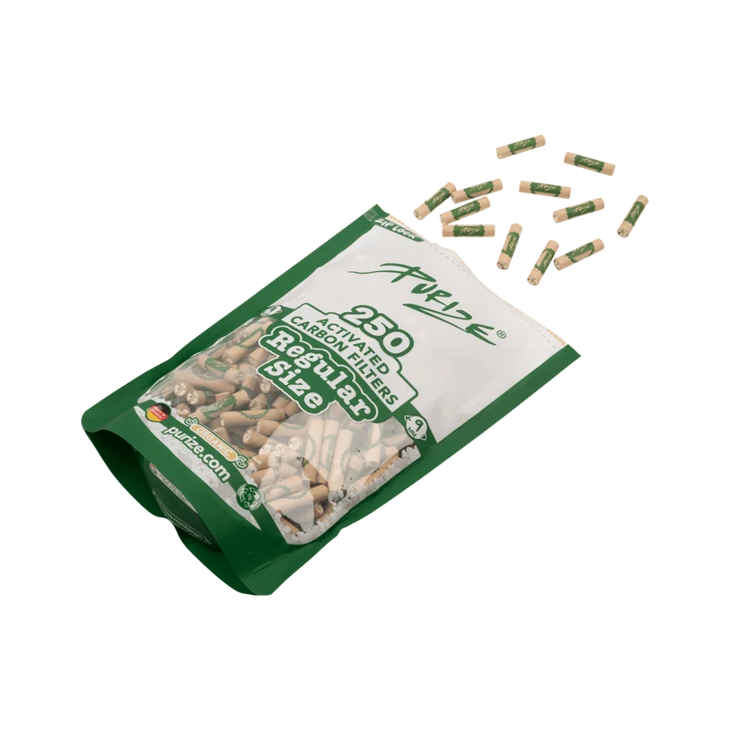 PURIZE Regular Aktivkohlefilter 9 mm Organic - 250 Stück