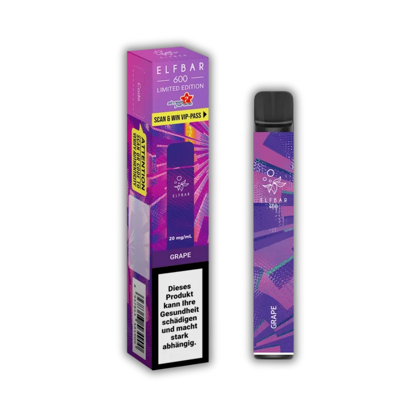 Elf Bar 600 Streetparade Grape – Einweg Vape 20 mg/ml