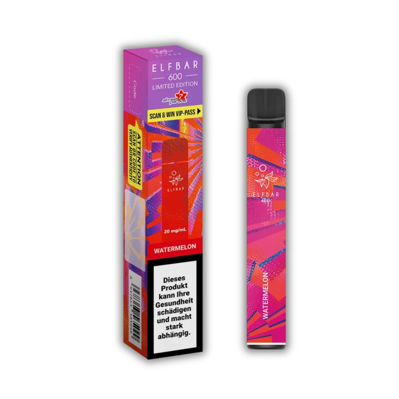 Elf Bar 600 Streetparade Watermelon – Einweg Vape 20 mg/ml