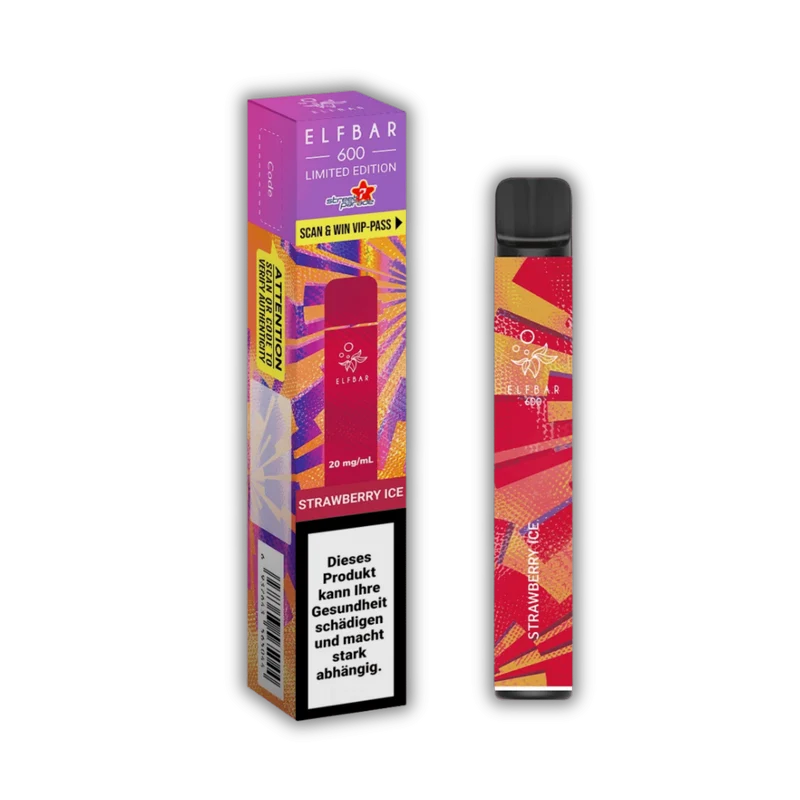 Elf Bar 600 Streetparade Strawberry Ice – Einweg Vape 20 mg/ml