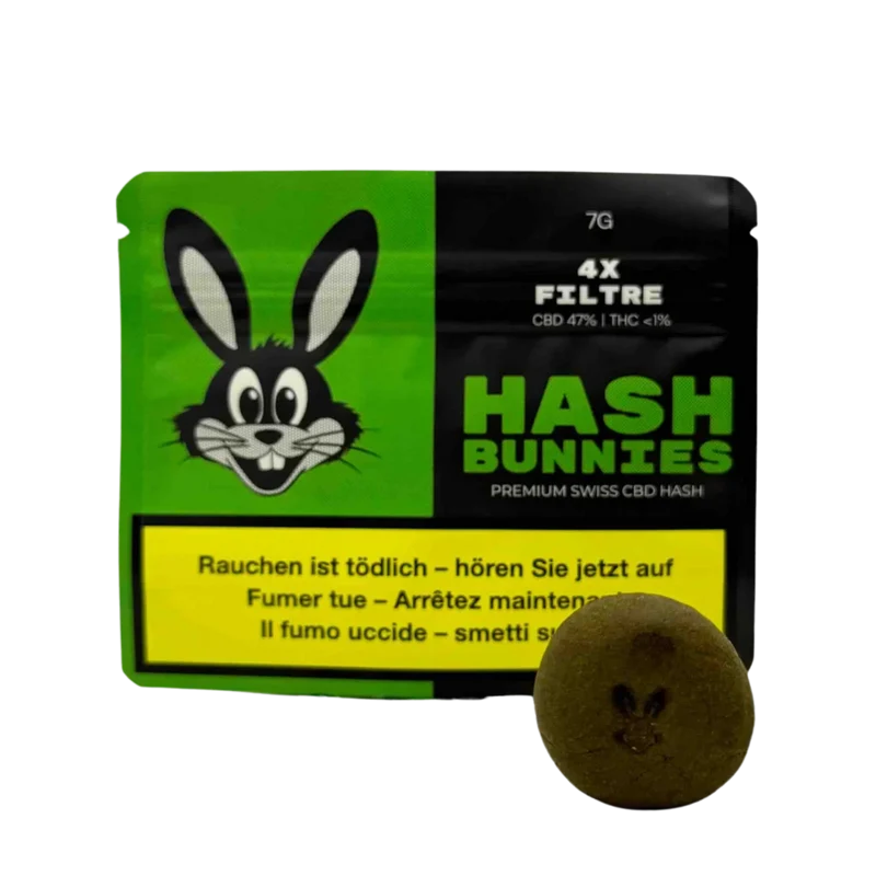 Hash Bunnies 4x Filtré – Premium Swiss CBD Hash 7g