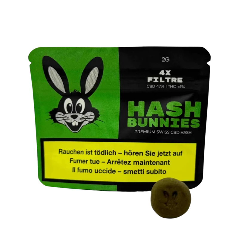 Hash Bunnies 4x Filtré – Premium Swiss CBD Hash 2g