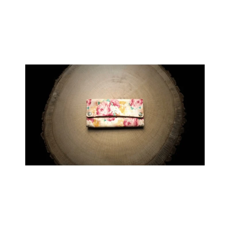 Kavatza Tabaktasche Summerflower – Kunstleder Rose