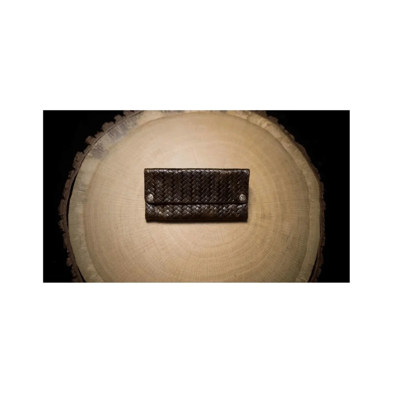 Kavatza Tabaktasche Woven Havana – Leder Braun