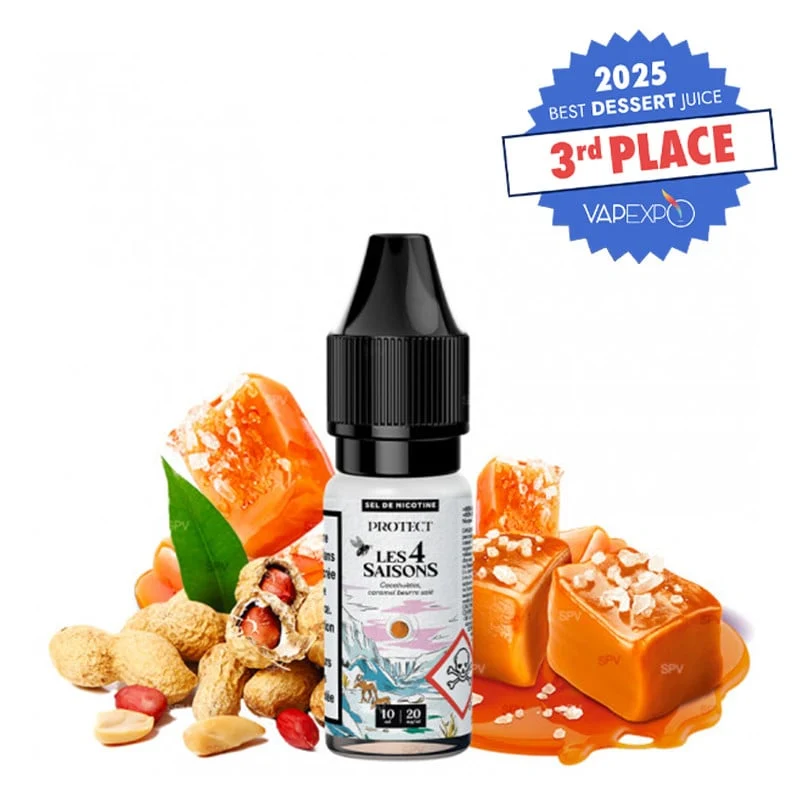 Protect - Erdnuss gesalzenes Butter-Karamell Nikotinsalz - Les 4 Saisons Winter | 10 ml