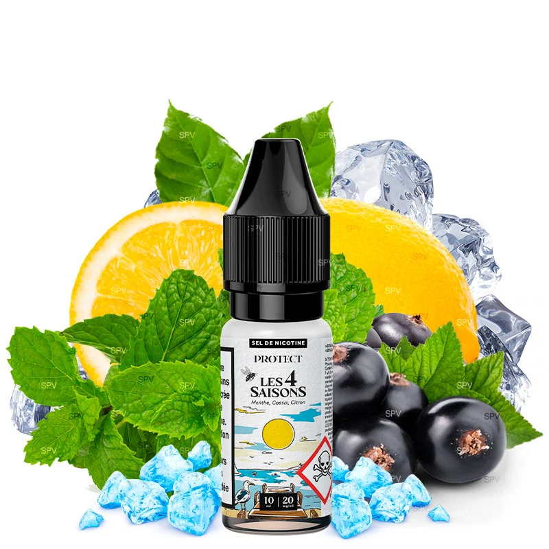 Protect - Minze Cassis Zitrone Nikotinsalz - Les 4 Saisons Sommer | 10 ml