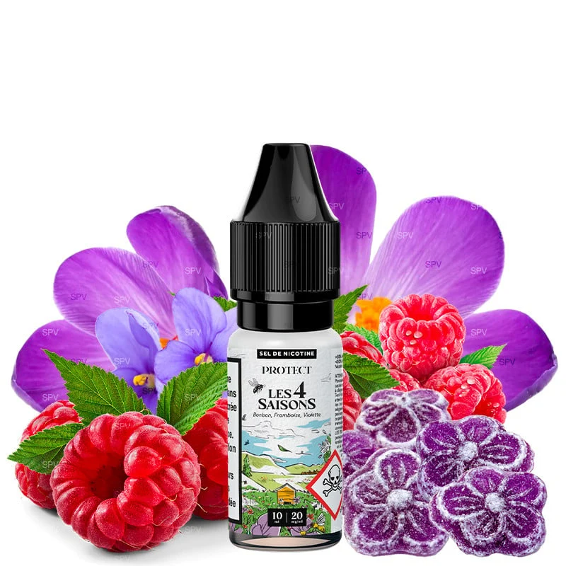 Protect - Bonbon Himbeere Veilchen Nikotinsalz - Les 4 Saisons Frühling | 10 ml