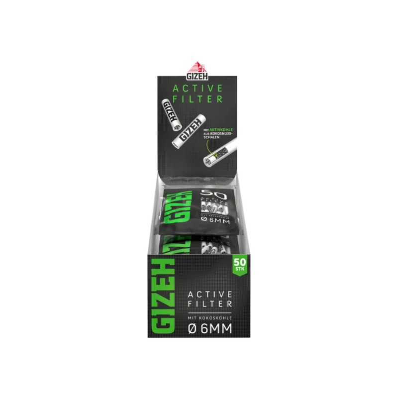 GIZEH BLACK - AKTIV FILTER 6mm (50er)