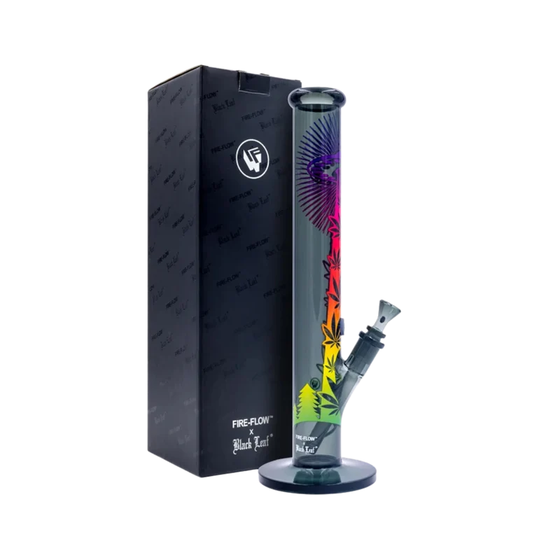 FireFlow & BlackLeaf UFO Gradient – Glas Bong, 40 cm × 5.1 cm